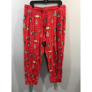 Men’s Wonderland Christmas Sleepwear Pants, Size XL Pajama Bottoms Loungewear